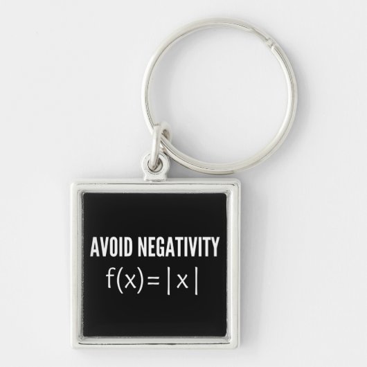 avoid negativity math equation sleutelhanger (Voorkant)