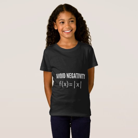 avoid negativity math equation t-shirt (Voorkant volledig)