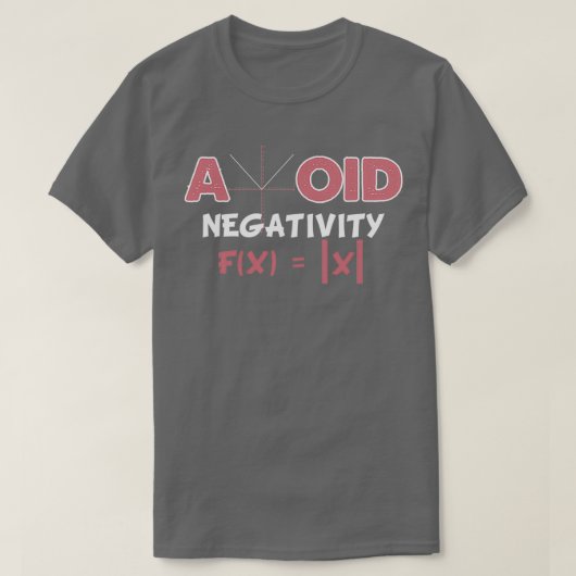 Avoid Negativity Math Pun Equation Math Teacher T-shirt (Design voorkant)