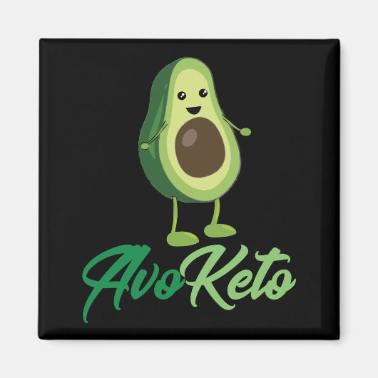 Avoketo - Funny Keto Avocado Magneet (Voorkant)