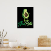 Avoketo - Funny Keto Avocado Poster (Keuken)