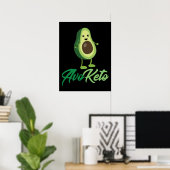 Avoketo - Funny Keto Avocado Poster (Thuiskantoor)