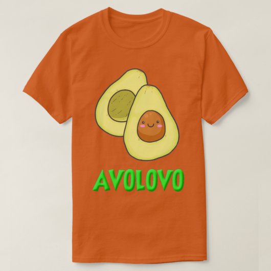 AVOLOVO grappige avocado surft op coole avocado T-shirt (Design voorkant)