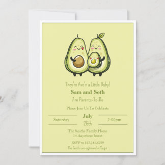 Avo'n a Baby Avocado Baby shower Kaart