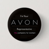 avon badge ronde button 5,7 cm (Voorkant)