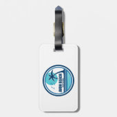 Avon Beach North Carolina Palm Tree Vogels Bagagelabel (Achterkant verticaal)