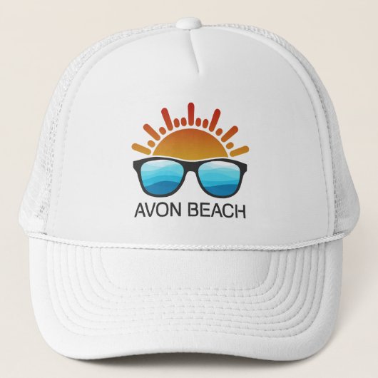 Avon Beach North Carolina Zonnebril Trucker Pet (Voorkant)