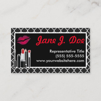Avon Black Cosmetic Kiss Visitekaartje
