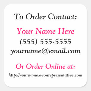 Avon Brochure Stickers - Vierkant