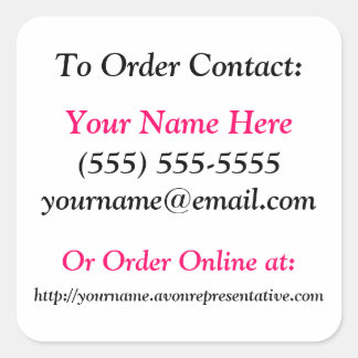 Avon Brochure Stickers - Vierkant
