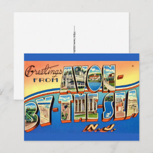 Avon By-The-Sea NJ Ansichtkaart Briefkaart