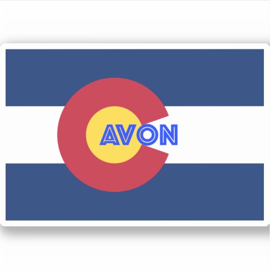 Avon CO Flag Sticker (Voorkant)