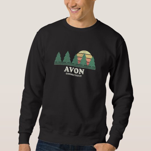 Avon Ct  Throwback T-shirt Retro 70s Ontwerp (Voorkant)