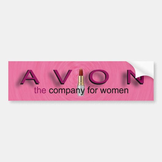 AVON de firma voor vrouwen met roze bumpersticker (Voorkant)