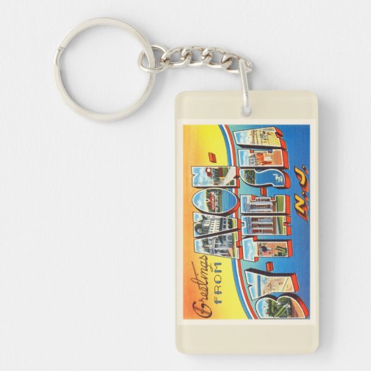 Avon door het Zee New Jersey NJ  Briefkaart - Sleutelhanger (Voorkant)