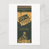 Avon door het Zee NJ, Avon Inn 1950s Matchbook Briefkaart (Voorkant)