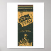Avon door het Zee NJ, Avon Inn 1950s Matchbook Poster (Voorkant)