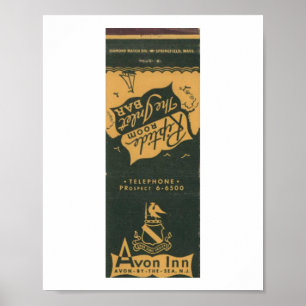Avon door het Zee NJ, Avon Inn 1950s Matchbook Poster