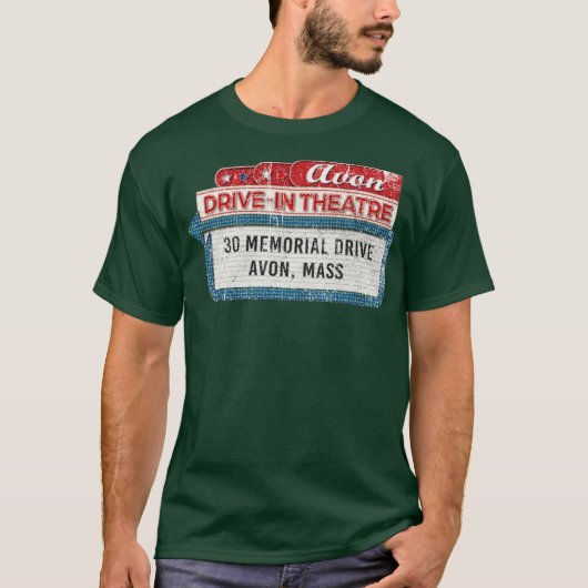 Avon Drive-In Theatre T-Shirt Retro Massachusetts  (Voorkant)