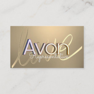 Avon gepersonaliseerd goud visitekaartje