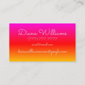 Avon gepersonaliseerde roze en zilveren esthetiek visitekaartje (Achterkant)