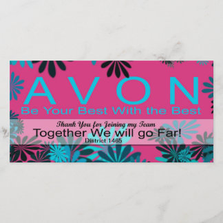 AVON Hartelijk dank voor uw deelname aan mijn team Bedankkaart
