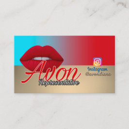 Avon Instagram logo gold and Silesthetic Busi Visitekaartje