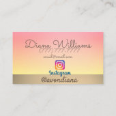 Avon Instagram logo roze goudglazuur Visitekaartje (Achterkant)