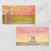 Avon Instagram logo roze goudglazuur Visitekaartje (Voorkant / Achterkant)