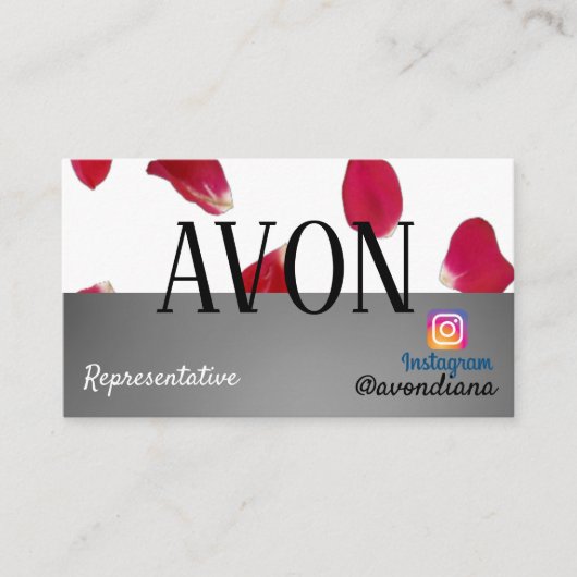 Avon Instagram logo Silesthetische rozen Visitekaartje (Voorkant)