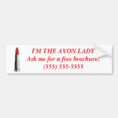 Avon Lady Bumpersticker - Aangepast (Voorkant)