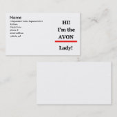 Avon lady business of profile card visitekaartje (Voorkant / Achterkant)