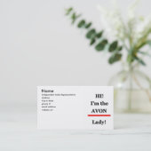Avon lady business of profile card visitekaartje (Staand voorkant)