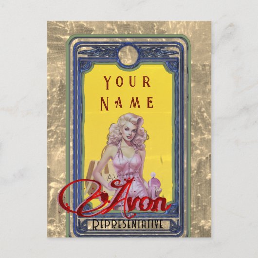 Avon Lady Zakelijke Ansichtkaart Briefkaart (Voorkant)