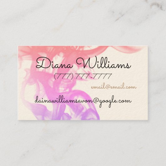 Avon lips gepersonaliseerd esthetisch visitekaartje (Achterkant)