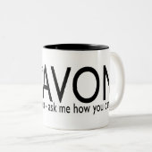 Avon Local Recruiter Tweekleurige Koffiemok (Voorkant rechts)