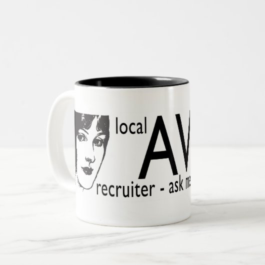 Avon Local Recruiter Tweekleurige Koffiemok (Voorkant links)