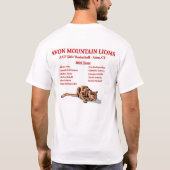 Avon Mountain Lions - AAU-Shirt T-shirt (Achterkant)