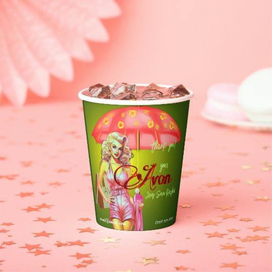 Avon Party Dank u Papieren Bekers (Insitu)