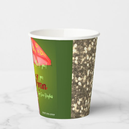 Avon Party Dank u Papieren Bekers (Links)