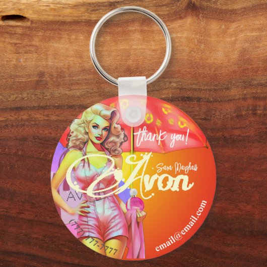 Avon Party Dank u Sleutelhanger (Voorkant)