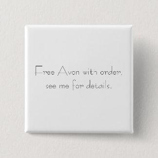 Avon Pin Vierkante Button 5,1 Cm