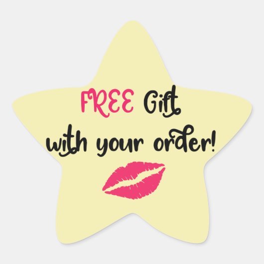 Avon Promotionele, gratis cadeau bij uw bestelling Ster Sticker (Voorkant)