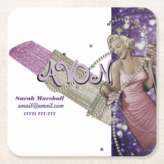 Avon Representative Kartonnen Onderzetters (Voorkant)