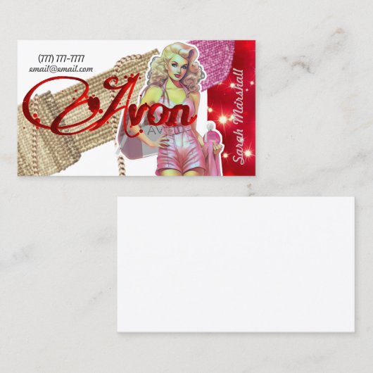 Avon Representative Visitekaartje (Voorkant / Achterkant)