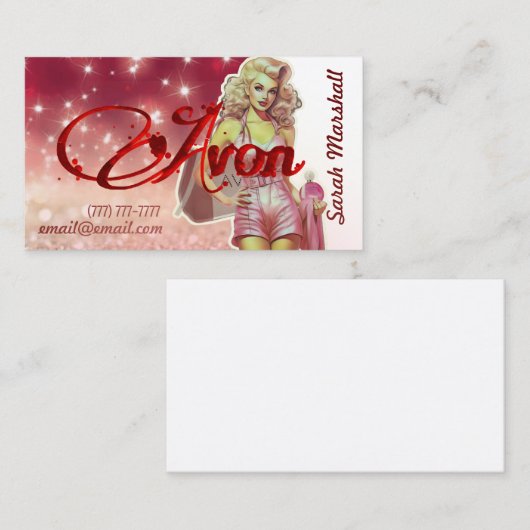 Avon Representative Visitekaartje (Voorkant / Achterkant)