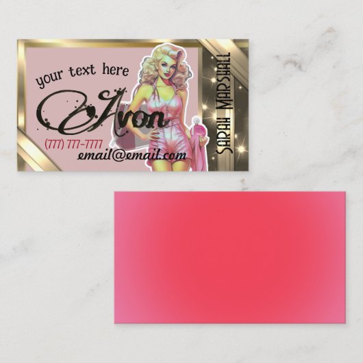 Avon Representative Visitekaartje (Voorkant / Achterkant)