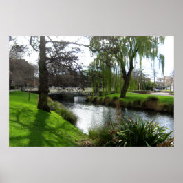AVON RIVER UITZICHT ChristChurch NZ Poster