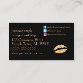 Avon Roos Gold Beauty Lips Visitekaartje (Achterkant)