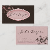 Avon Salon Visitekaartje Spa Floral Pink (Voorkant / Achterkant)